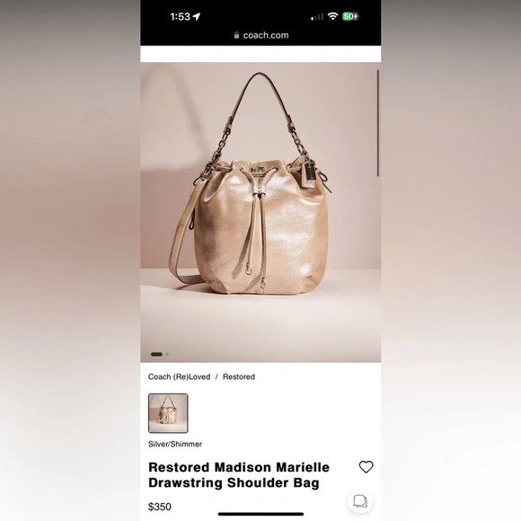 Coach Madison Marielle Drawstring Shoulder Bag - Picture 16 of 16